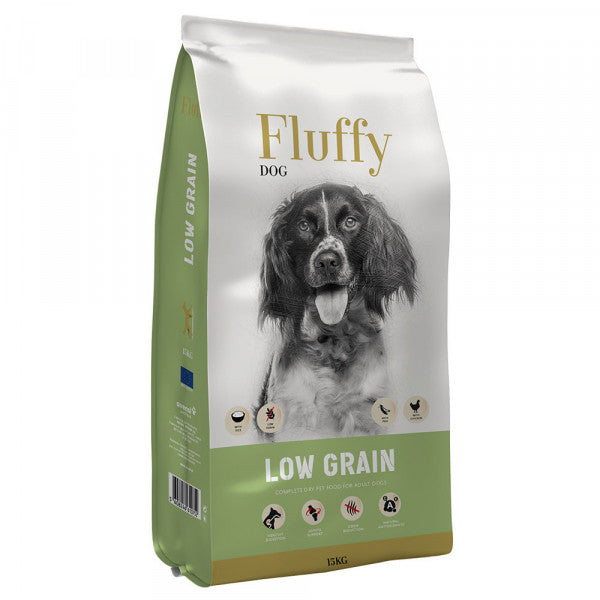 Fluffy Low Grain - Ração seca para cão adulto 15 Kg