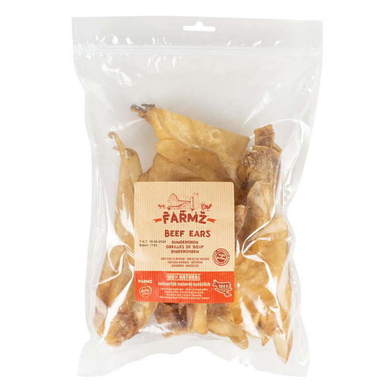 Farmz - Orelhas de vaca fumadas para cão 250 gr