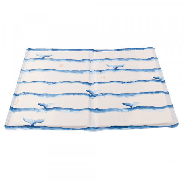 Tapete Refrescante Reversível Whales para Cães 96x81 cm