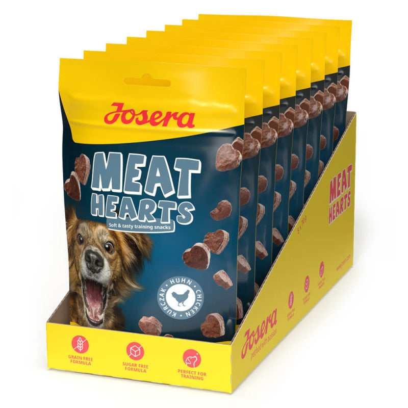 Josera Meat Hearts - Snack de Treino de Frango para Cães 8x70gr