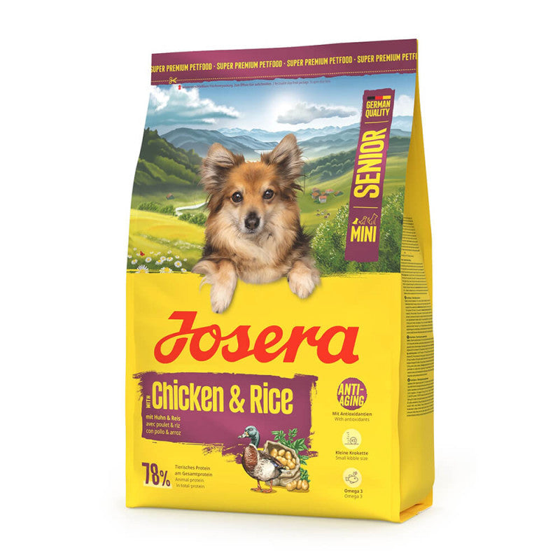 Josera Mini Senior - Ração Seca para Cão Mini Sénior - Frango e Arroz 3 Kg