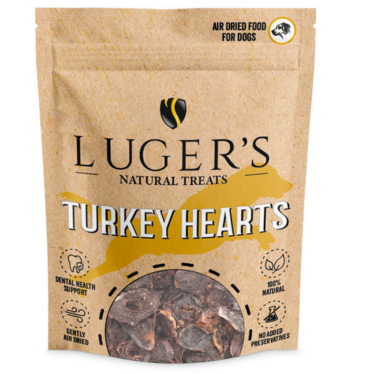 Luger's Natural Treats - Snack para cão - Corações de peru