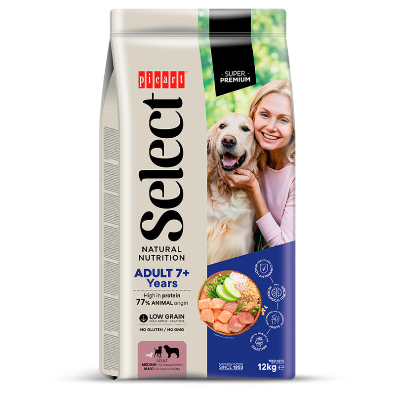 Picart Select Super Premium Cão Sénior +7 Anos - Frango e Arroz 12 kg