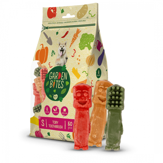 Garden Bites Toby Toothbrush - Snacks de Vegetais para Cães