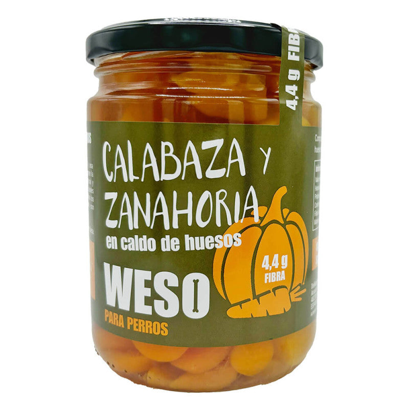 Weso - Abóbora e cenoura em caldo de ossos de vaca para cão [ 6x400 ml]