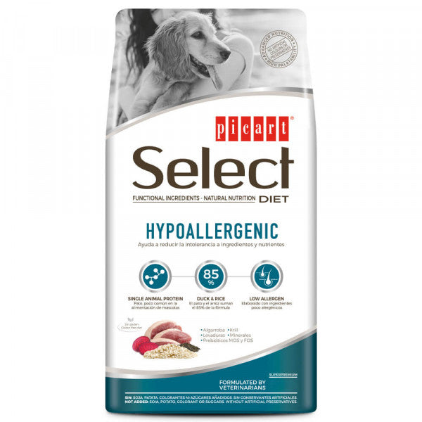 Picart Select Veterinary Diets para Cão - Hypoallergenic - Hipoalergénico 10 kg