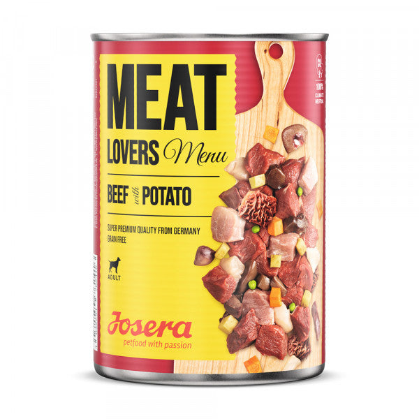 Josera Meat Lovers - Alimento húmido Menu carne de vaca e batata [6x400gr]
