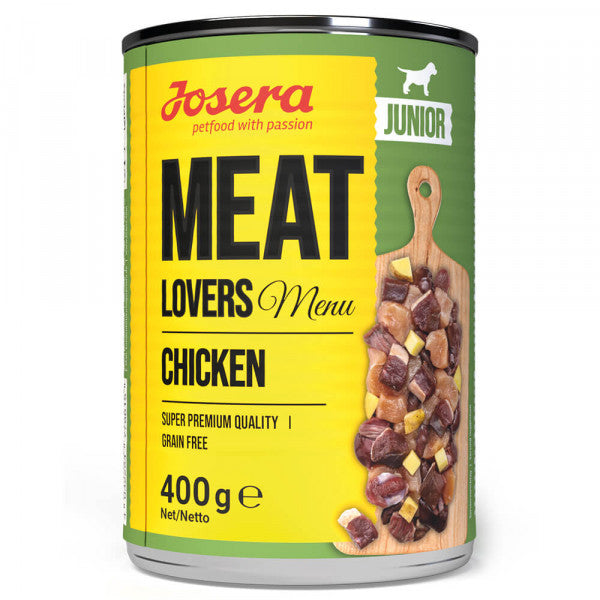 Josera Meat Lovers - Alimento húmido de Frango e Pato para Cachorros [6x400gr]