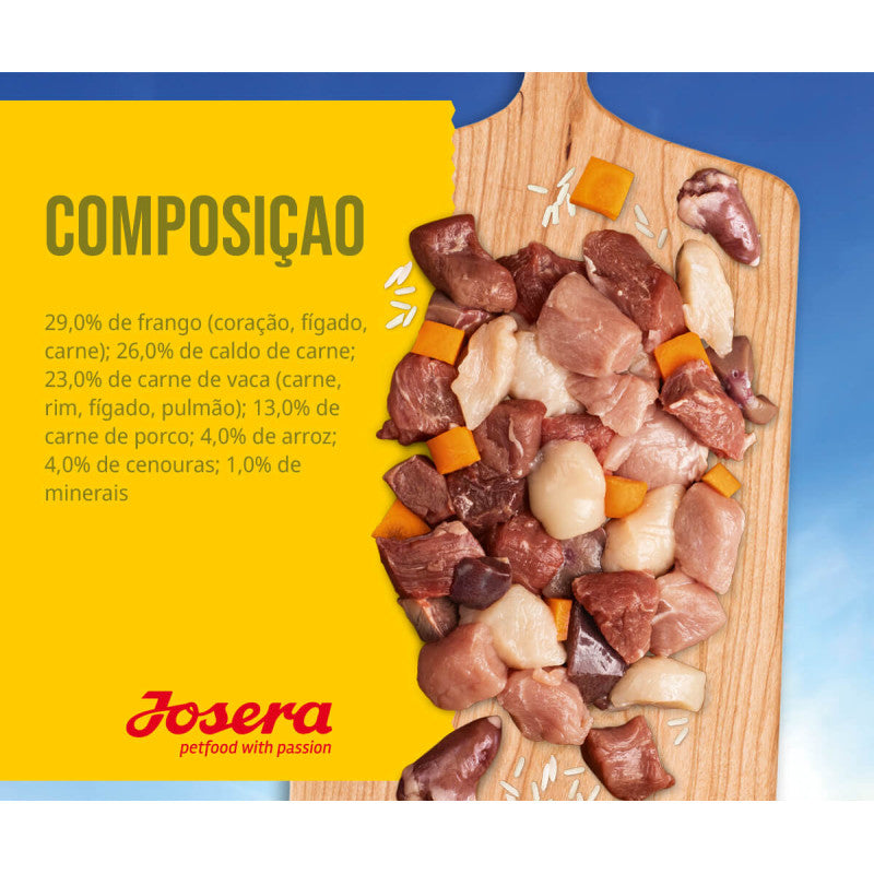 Josera Meat Lovers - Alimento húmido Menu frango e cenoura [6x400gr]