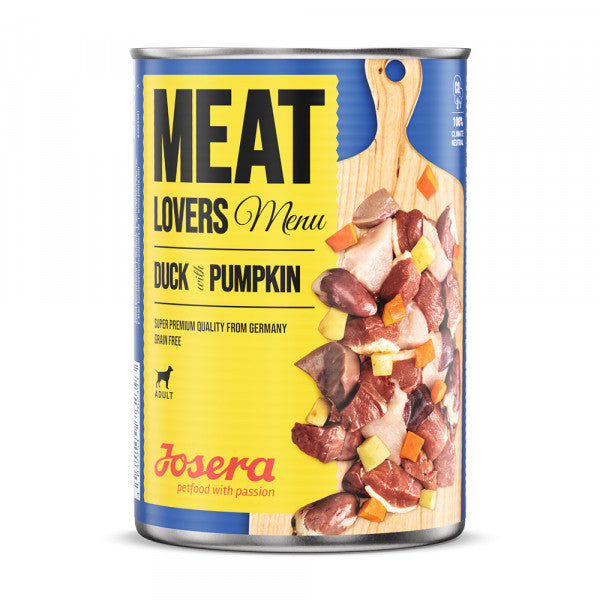 Josera Meat Lovers - Alimento húmido Menu pato com abóbora[6x400gr]