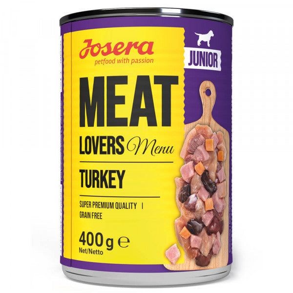 Josera Meat Lovers - Alimento húmido de Frango, Peru e Salmão para Cachorros [6x400gr]
