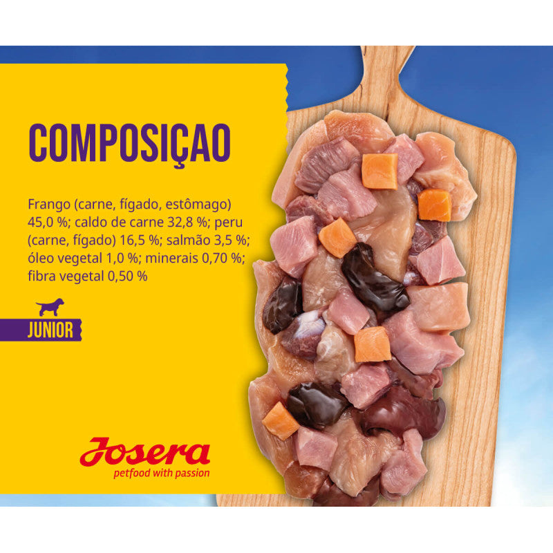 Josera Meat Lovers - Alimento húmido de Frango, Peru e Salmão para Cachorros [6x400gr]